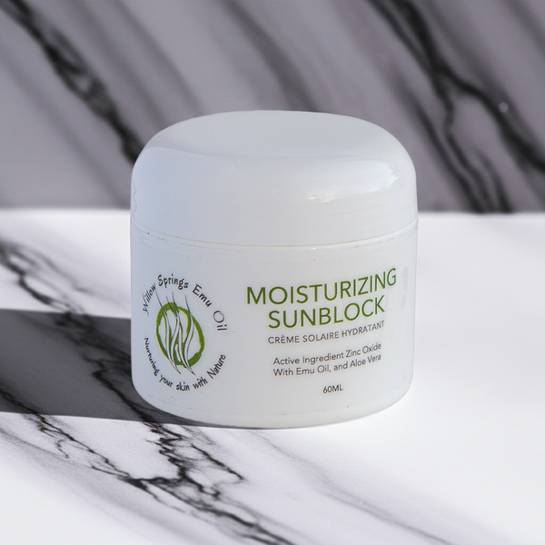 All Natural Sunblock with Emu Oil & Zinc Oxide (Broad Spectrum Protection) - Reef Safe!