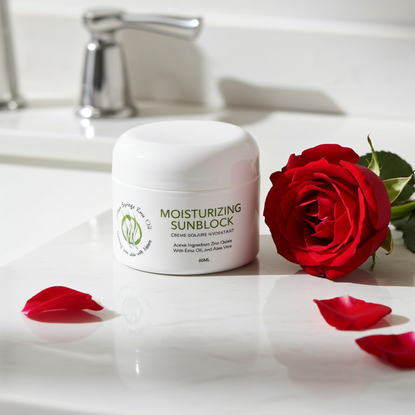 All Natural Sunblock with Emu Oil & Zinc Oxide (Broad Spectrum Protection) - Reef Safe!