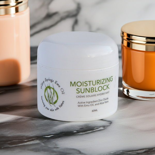 All Natural Sunblock with Emu Oil & Zinc Oxide (Broad Spectrum Protection) - Reef Safe!