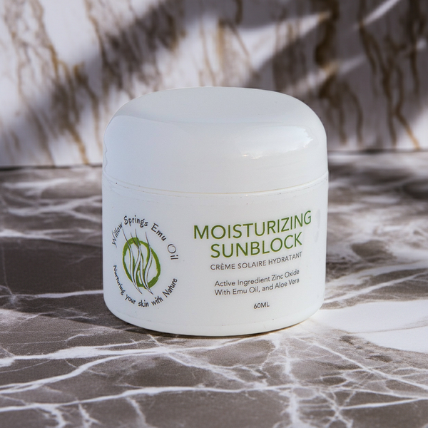 All Natural Sunblock with Emu Oil & Zinc Oxide (Broad Spectrum Protection) - Reef Safe!